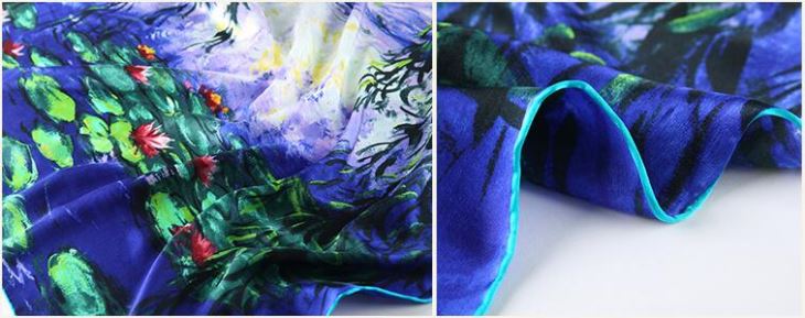 China Custom Lady Silk Scarf Supplier